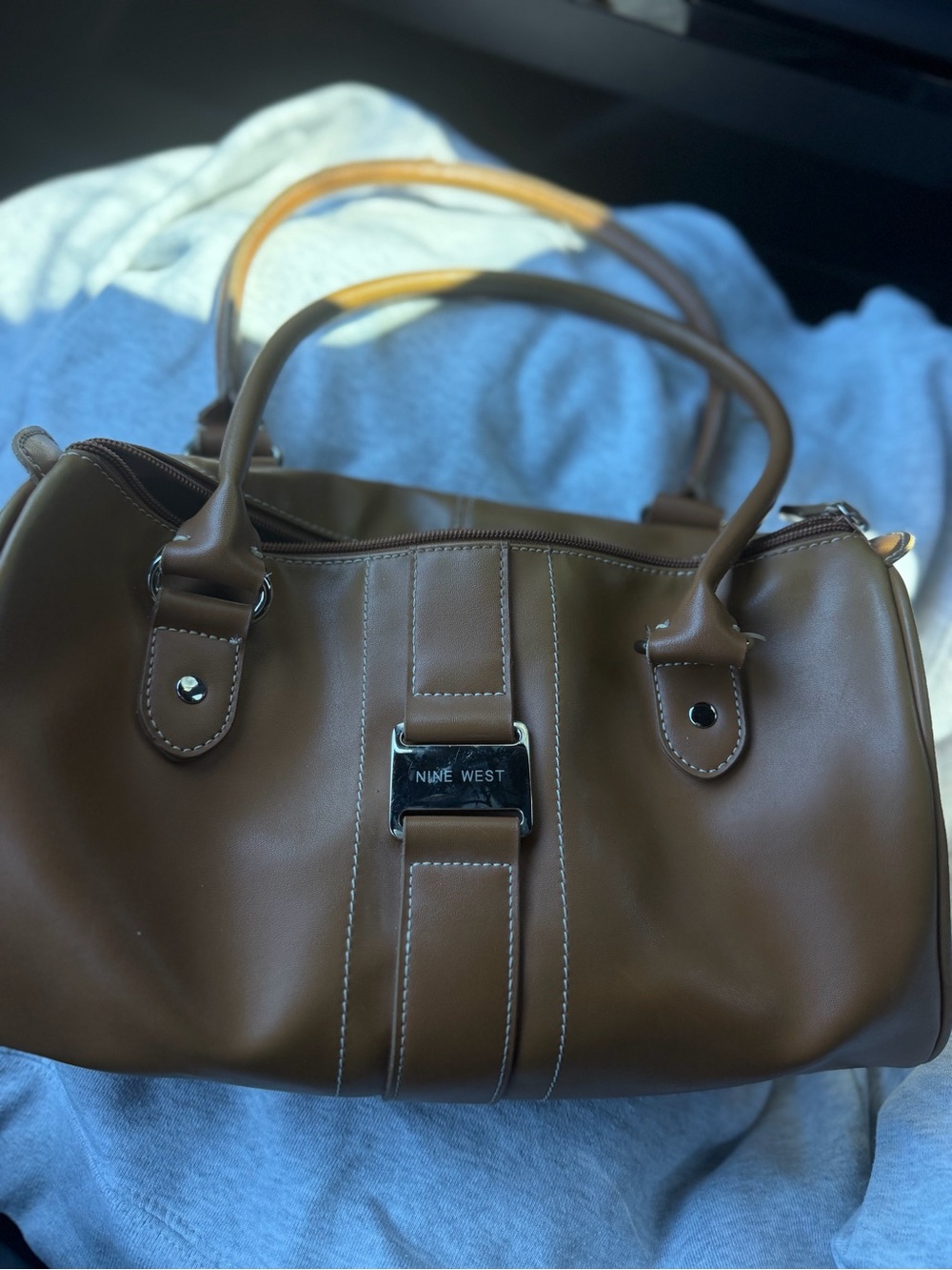 Nine West Chocolate Brown Satchel Handbag
